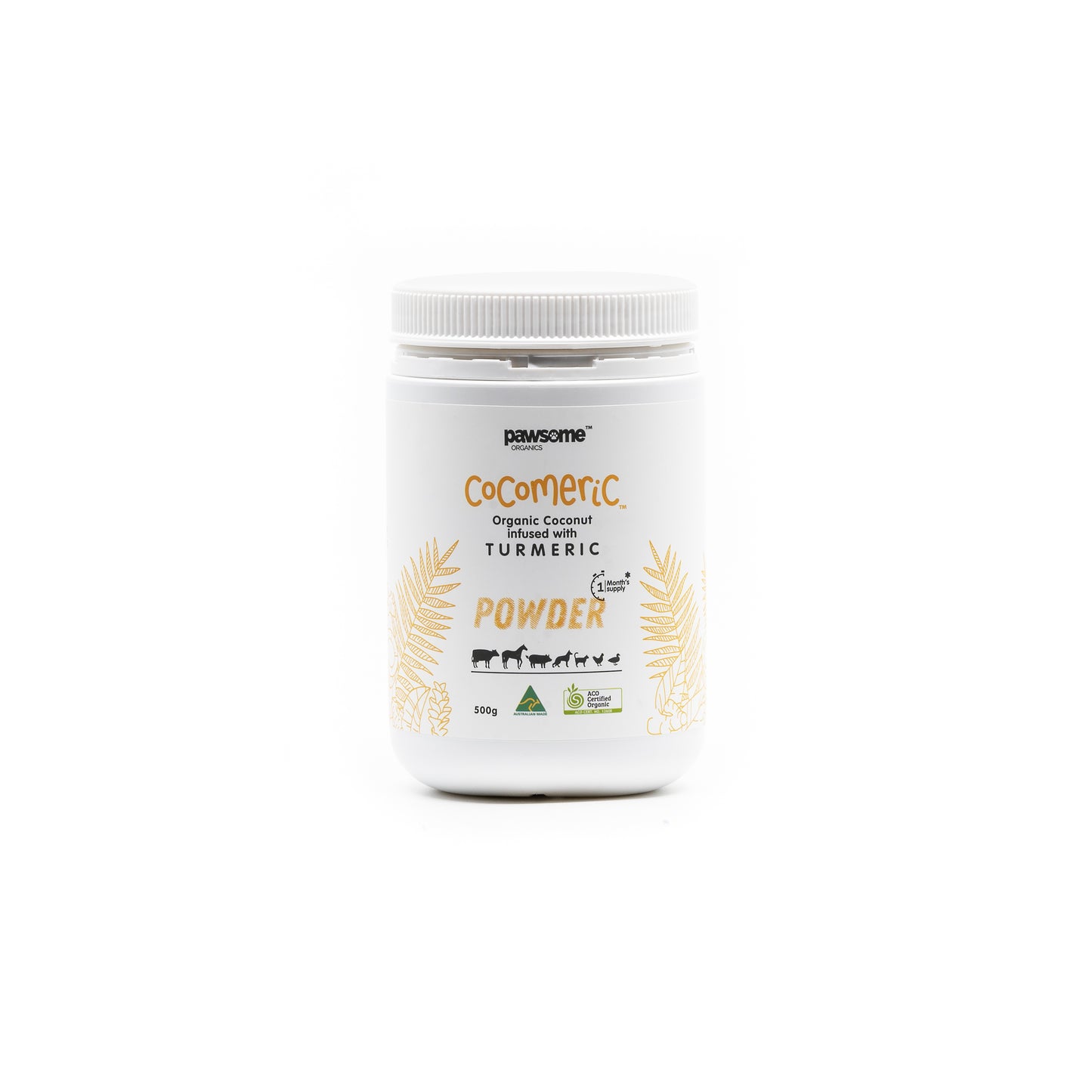 Pawsome Organics Certified Organic Cocomeric Powder 500g