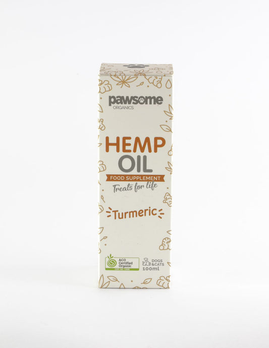 Pawsome Organics Certified Organic Hemp Oil and Turmeric 100ml