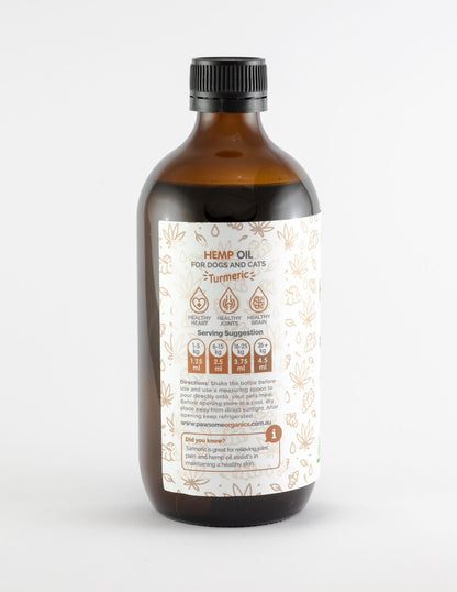 Pawsome Organics Certified Organic Hemp Oil and Turmeric 500ml