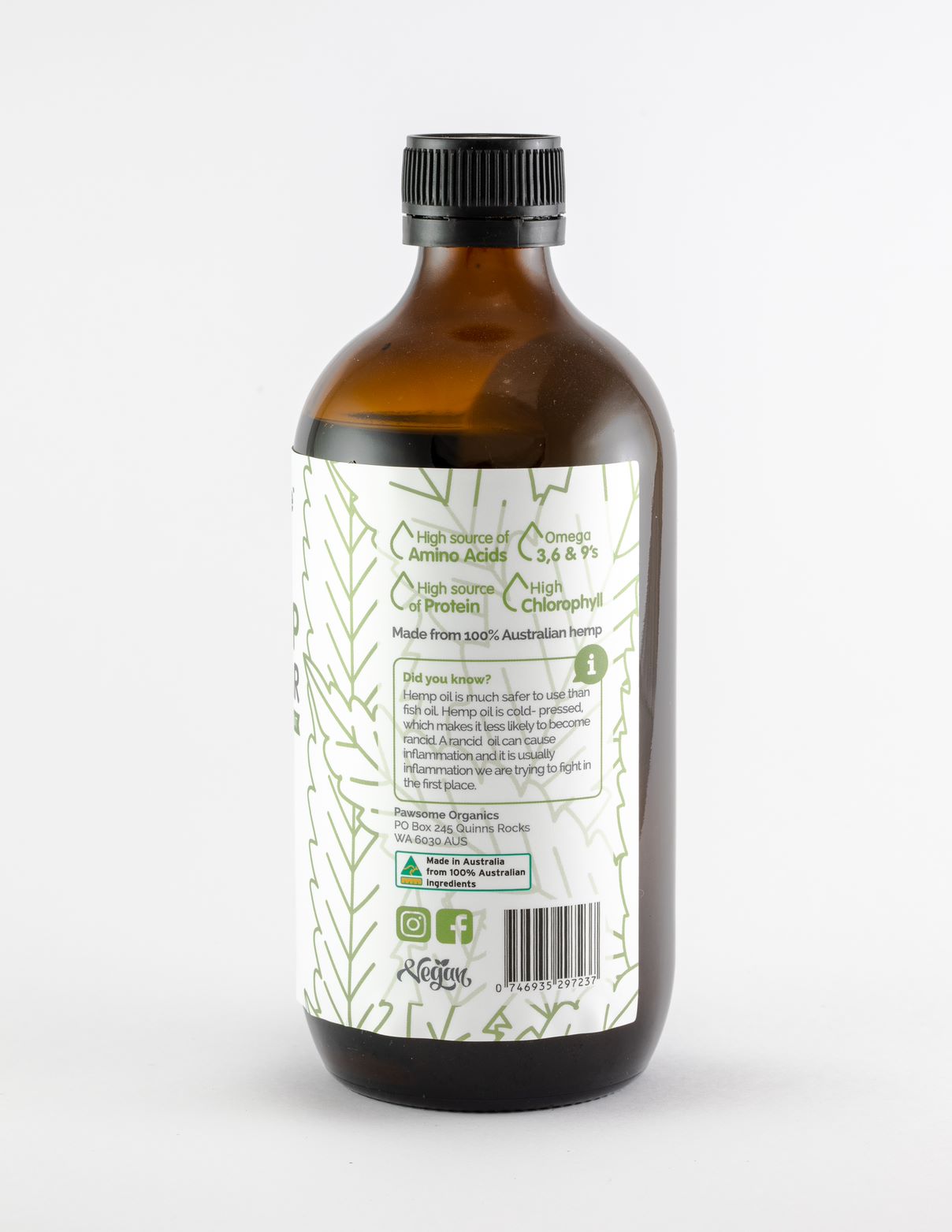 Pawsome Organics Certified Organic Hemp Nectar 500ml