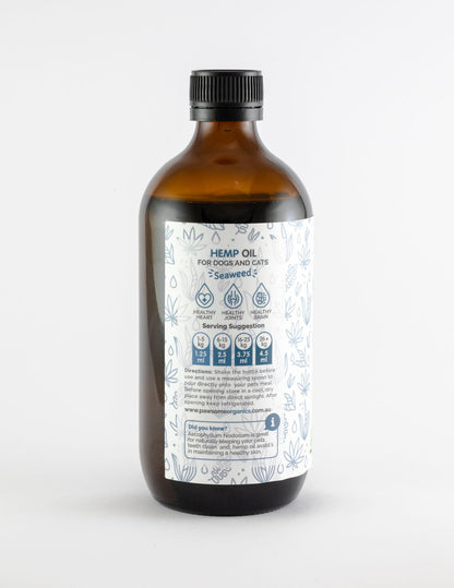 Pawsome Organics Certified Organic Hemp Oil and Seaweed 500ml