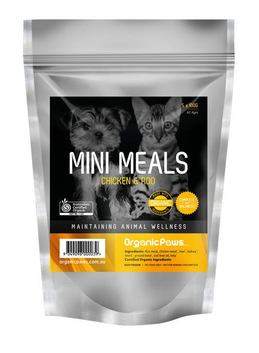 OrganicPaws Mini Meals - Chicken and Kangaroo(12 packs/carton)