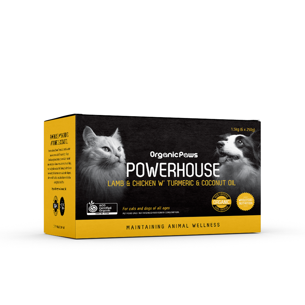 OrganicPaws Powerhouse Lamb & Chicken with Turmeric & Coconut Oil(6 packs/carton)